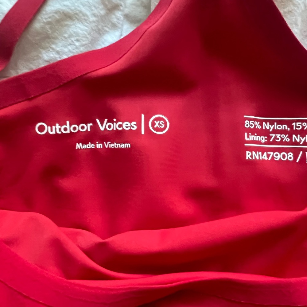 RARE Outdoor Voices dark red exercise dress